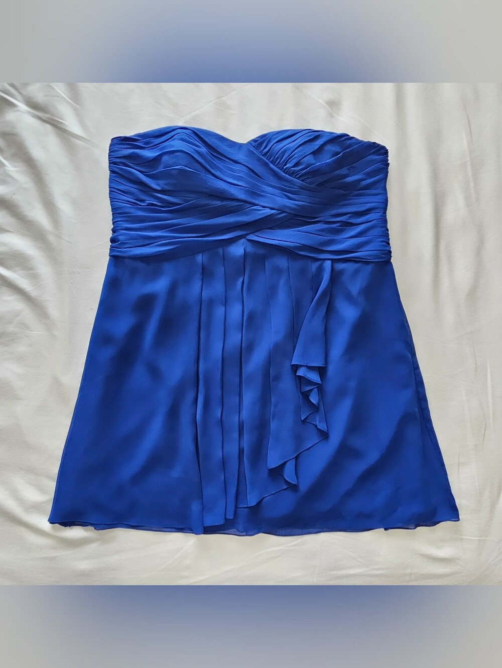 David's Bridal Women's Plus Size 22 Strapless Horizon Blue Sweetheart Dress